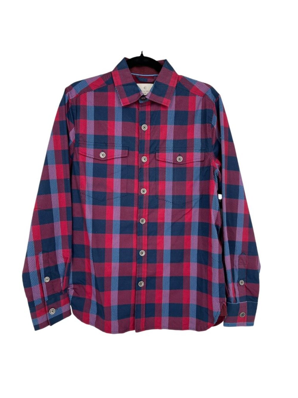 Con.Struct Plaid Lined Casual Button Up Shirt Lined Shacket Red Size Small NWOT